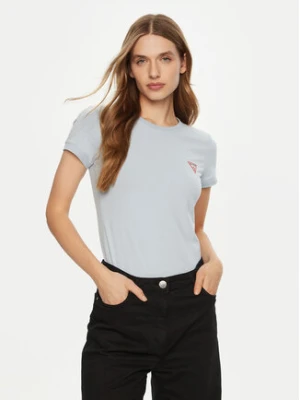 Guess T-Shirt SS CN MINI TRIANGLE Niebieski Shirt Fit