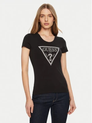 Zdjęcie produktu Guess T-Shirt SS CN SHINY TRIANGLE Czarny Shirt Fit
