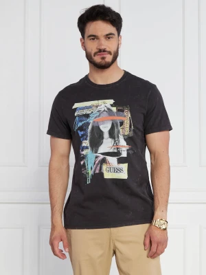 GUESS T-shirt SS CN WOMAN GRAPHIC | Regular Fit grafitowy