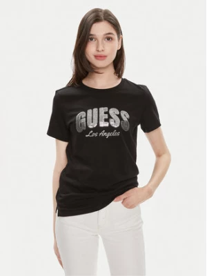 Guess T-Shirt Ss Rn Sequins Logo T W4GI31 I3Z14 Czarny Regular Fit
