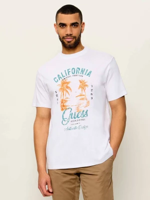 GUESS T-shirt SUMMER SLUB | Regular Fit biały