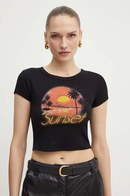 Guess t-shirt SUNSET damski kolor czarny W4YI54 KA0H1