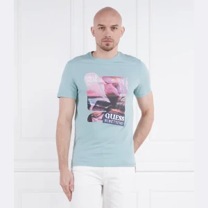 GUESS T-shirt SUNSET FLOWER | Slim Fit