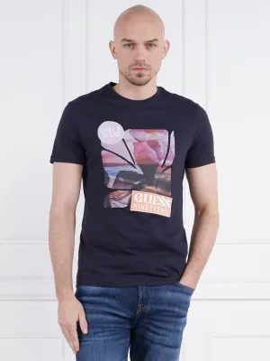 GUESS T-shirt SUNSET FLOWER | Slim Fit