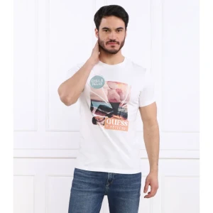 GUESS T-shirt SUNSET FLOWER | Slim Fit