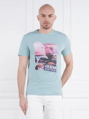 GUESS T-shirt SUNSET FLOWER | Slim Fit