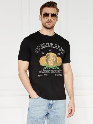 GUESS T-shirt TIMELESS LOGO | Regular Fit czarny