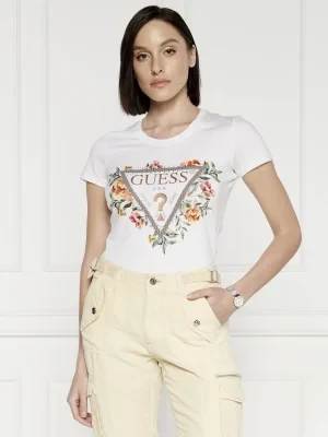 GUESS T-shirt TRIANGLE FLOWERS | Regular Fit