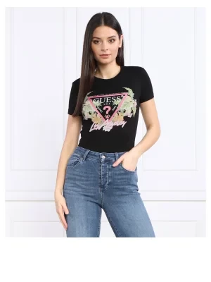 GUESS T-shirt TRIANGLE FLOWERS | Regular Fit