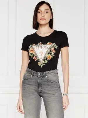 GUESS T-shirt TRIANGLE FLOWERS | Regular Fit