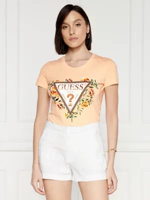 GUESS T-shirt TRIANGLE FLOWERS | Regular Fit