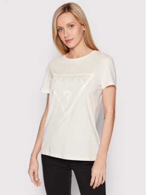 Guess T-Shirt V2YI07 K8HM0 Beżowy Regular Fit