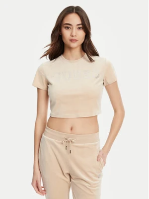 Guess T-Shirt V3BI01 K0232 Beżowy Regular Fit