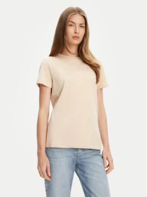 Guess T-Shirt V3BI11 J1314 Beżowy Regular Fit