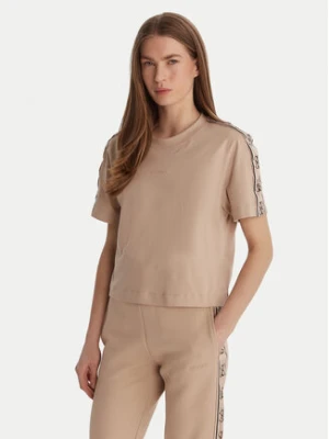 Guess T-Shirt V3RI08 I3Z14 Beżowy Relaxed Fit