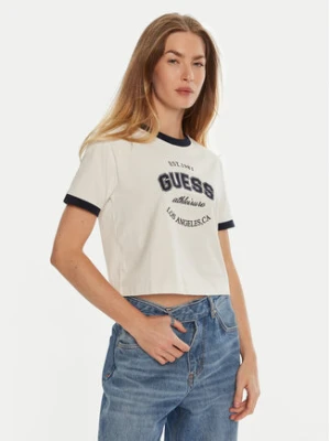 Guess T-Shirt V4BI08 K8FQ4 Biały Boxy Fit