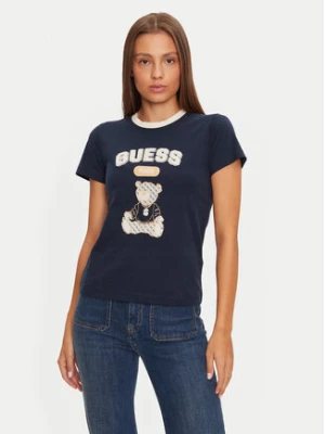 Guess T-Shirt V4BI10 KA260 Granatowy Regular Fit