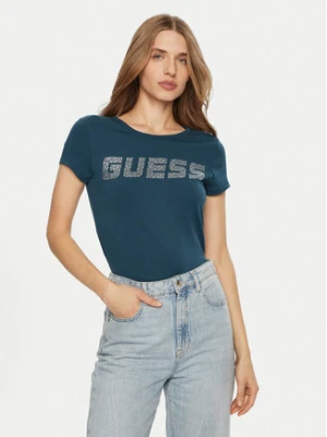 Guess T-Shirt V4BI16 KCIV1 Niebieski Regular Fit