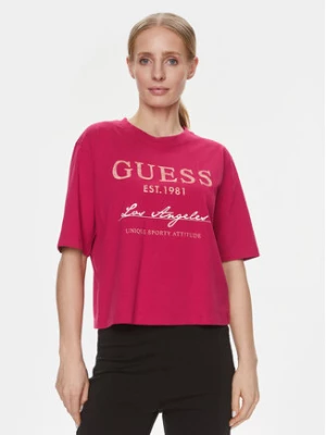 Guess T-Shirt V4RI01 I3Z14 Fioletowy Boxy Fit