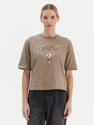 Guess T-Shirt V4YI06 I3Z14 Beżowy Regular Fit