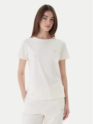 Guess T-Shirt V4YI09 J1314 Écru Oversize Kremowy