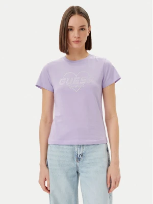 Guess T-Shirt V5GI10 K9RM1 Fioletowy Regular Fit