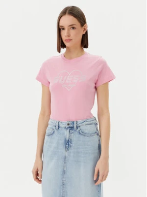 Guess T-Shirt V5GI10 K9RM1 Różowy Regular Fit