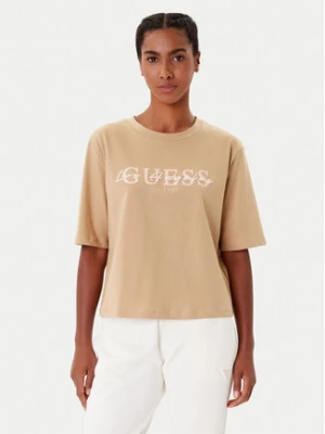 Guess T-Shirt V5YI02 I3Z14 Beżowy Boxy Fit