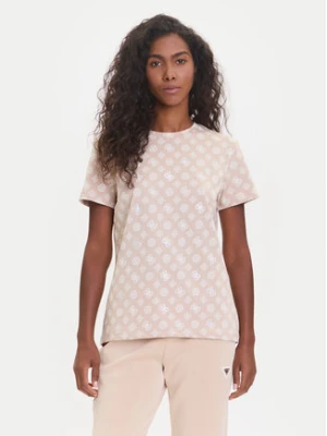Guess T-Shirt V5YI04 I3Z14 Beżowy Regular Fit