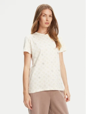 Guess T-Shirt V5YI04 I3Z14 Écru Regular Fit