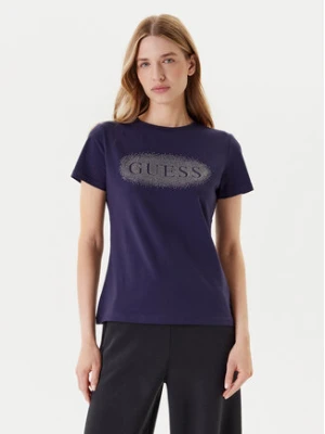 Guess T-Shirt V5YI08 J1314 Granatowy Regular Fit