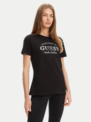 Guess T-Shirt V5YI12 J1314 Czarny Regular Fit