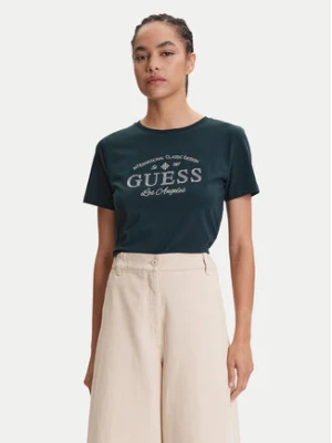 Guess T-Shirt V5YI13 J1314 Zielony Regular Fit