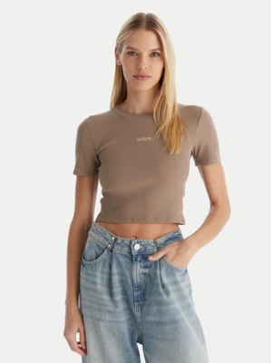 Guess T-Shirt V5YP08 K8RT2 Khaki Slim Fit