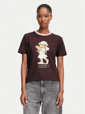 Guess T-Shirt V6BI14 K6742 Bordowy Regular Fit