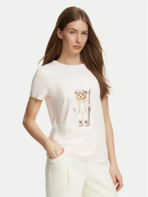 Guess T-Shirt V6BI19 K6749 Różowy jasny Regular Fit