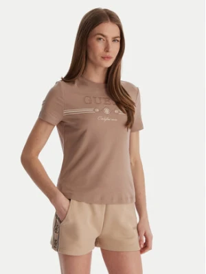 Guess T-Shirt V6GI06 K2967 Beżowy Regular Fit