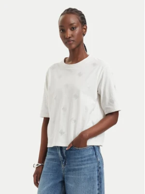 Guess T-Shirt V6GI18 K2985 Kremowy Regular Fit