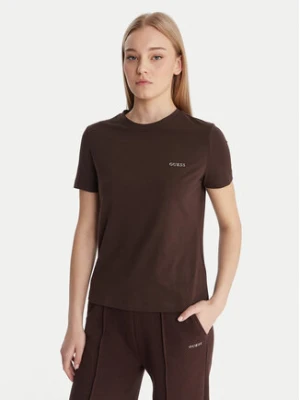 Guess T-Shirt V6RI07 J1314 Brązowy Regular Fit
