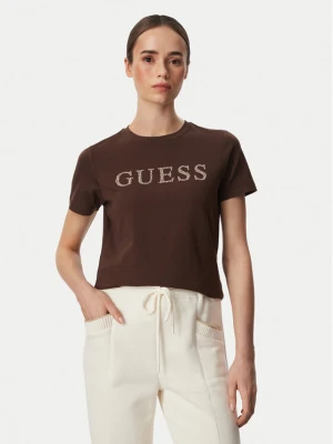 Guess T-Shirt V6RI20 J1314 Brązowy Regular Fit