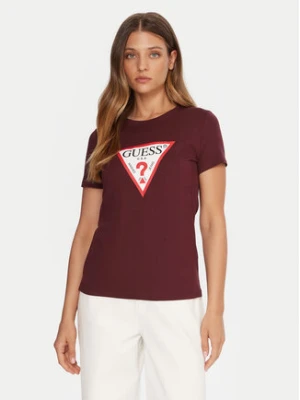 Guess T-Shirt W1YI1B I3Z14 Bordowy Regular Fit