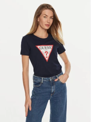 Guess T-Shirt W1YI1B I3Z14 Granatowy Regular Fit