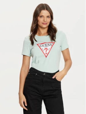 Guess T-Shirt W1YI1B I3Z14 Zielony Regular Fit