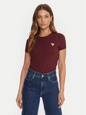 Guess T-Shirt W2YI44 J1314 Bordowy Regular Fit