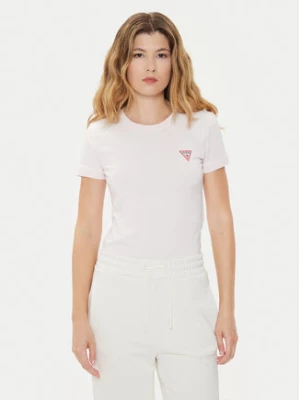 Guess T-Shirt W2YI44 J1314 Różowy Slim Fit