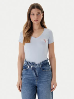 Guess T-Shirt W2YI45 J1314 Błękitny Slim Fit