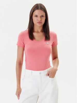 Guess T-Shirt W2YI45 J1314 Różowy Slim Fit