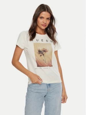 Guess T-Shirt W4BI13 KCJI0 Écru Regular Fit