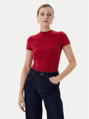 Guess T-Shirt W4BI26 J1314 Bordowy Regular Fit