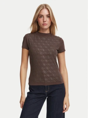Guess T-Shirt W4BI26 J1314 Brązowy ciemny Regular Fit
